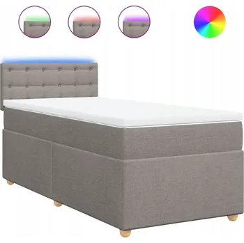 Postel Čalouněná jednolůžková postel VidaXL 90x190 cm, béžové odstíny