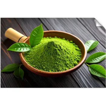 Fototapeta Samolepící plakát do kuchyně, jídelny, Matcha prášek 130x90