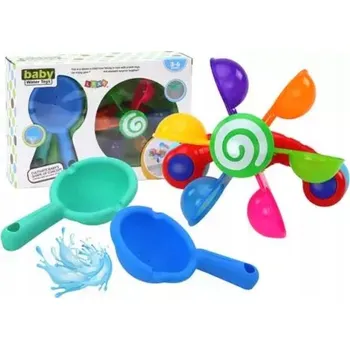 Rotující Do Koupele Hračka Barevné misky Dvě lžičky