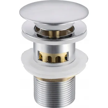 Sifon BALNEO Umyvadlová výpusť KLIK KLAK se sítkem, chromovaná mosaz, s přepadem