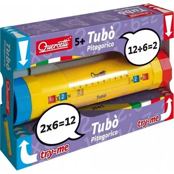 Dřevěná hračka Quercetti pomůcka pro výuku násobilky / trubice na učení násobilky