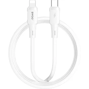 Datový kabel BWOO BO-X329CL USB-C PD kabel - Apple Lightning / 1m / 27W / bílý