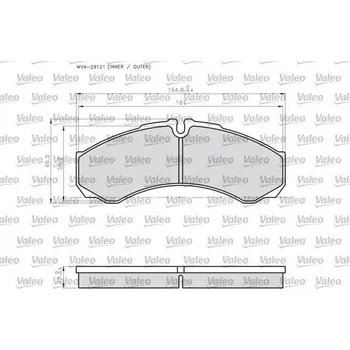 Brzdová destička Sada brzdových destiček lcv valeo