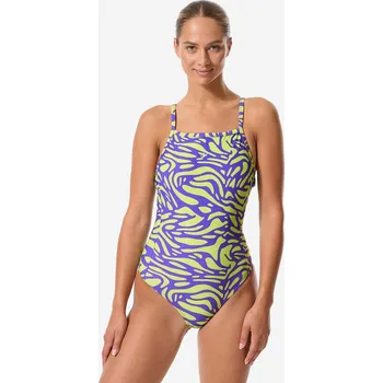 Dámské plavky DECATHLON Dámské jednodílné plavky Kamily S FIALOVÁ
