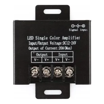 LED páska Zesilovač signálu pro jednobarevné LED pásky 20A, pro 12V a 24V LED pásky