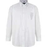 Velká pánská hladká košile s dlouhým rukávem Kam 664 bílá (8XL)