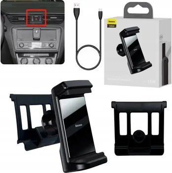 ADAPTÉR PRO DRŽÁK TELEFONU ŠKODA OCTAVIA 2015-2022, INDUKČNÍ DRŽÁK BLOW
