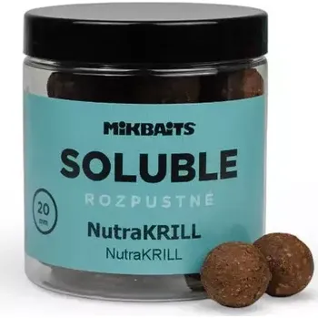 MIKBAITS Rozpustné SOLUBLE boilie 250ml - NutraKRILL 20mm