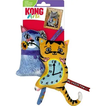 Hračka pro kočku Hračka Kong Cat Artz Dali/van Gogh s kocúrnikom 2 ks polyester