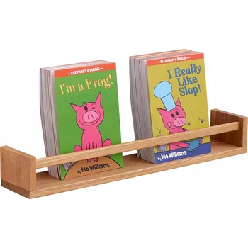 police TREOAKWIS Nástěnná police na knihy, závěsná, dřevěná z masivního dubu, 60 cm