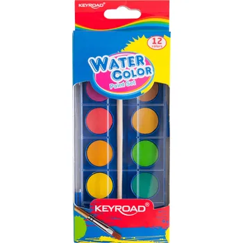 Vodová barva Akvarelové barvy Keyroad 12 ks