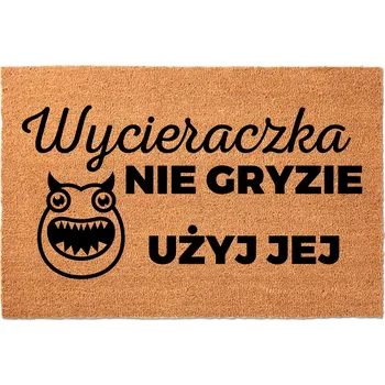 Rohožka KOKOSOVÁ VSTUPNÍ ROHOŽKA PŘED DVEŘE S HUMOREM - NEŘÍKEJ "NEVSTUPUJ", POUŽIJ MĚ!