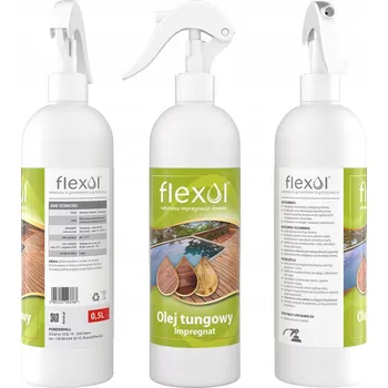 Olej na dřevo Tungový olej Flexol 0,5 l, přírodní impregnace na dřevo