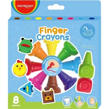 Pastelka Voskové Pastelky na prsty KEYROAD 8 ks
