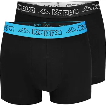 Pánské spodní prádlo Boxerky Kappa Boxers 2-Pack Black/Diva Blue 2XL