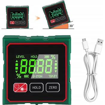 Vodováha Digitální Úhloměr Vodováha Elektrická Magnetická Stavební Truhlářská