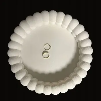 Ručně Vyrobený Dekorativní Podnos Bubble Kulatý Černý Malý