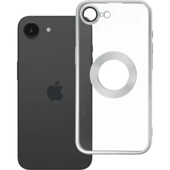 Náhradní díl pro mobilní telefon Kryt pouzdra Glam iPhone 16E (SE 4 2025) stříbrný