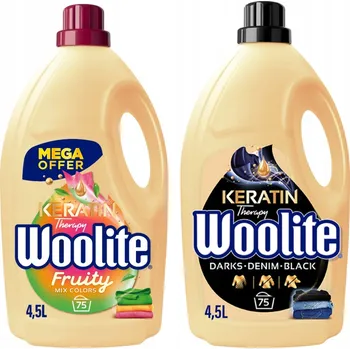 Prací gel WOOLITE SADA: PRACÍ PROSTŘEDEK NA BAREVNÉ PRÁDLO 4,5L A PRACÍ PROSTŘEDEK NA ČERNÉ PRÁDLO 4,5L