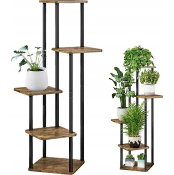 Stojan na květiny STOJÁN NA KVĚTINY KVĚTINÁČE DRŽÁK NA KVĚTINÁČ 5-PATROVÝ