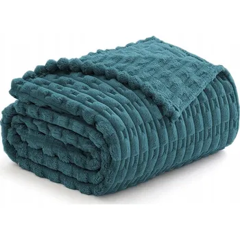 deka PROUŽKOVANÁ DEKA LISOVANÁ "SMARAGD" POLÁRNÍ PŘEHOZ NA POSTEL 200x220 TEPLÁ SILNÁ