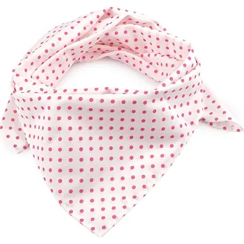 Šátek Bavlněný šátek s puntíky 65x65 cm, malé, 18 bílá růžová tmavá
