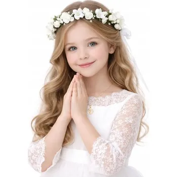 Ozdoba do vlasů Věneček do vlasů na svatba, svaté přijímání, květinový, boho styl 1