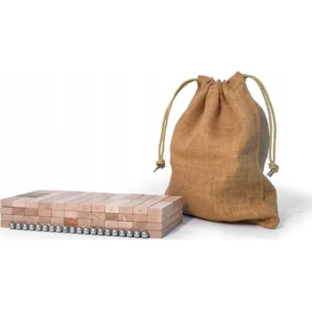 ostatní stavebnice Stavebnice Premium Wood magnetické kostky s kuličkami 1,4 kg