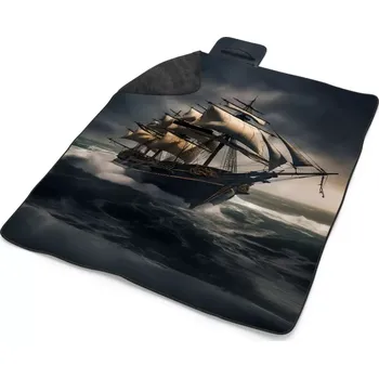 deka Sablio Plážová deka Plachetnice v rozbouřených vodách: 200x140 cm