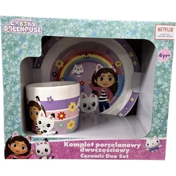 Dvoudílný porcelánový set GÁBININ KOUZELNÝ DOMEK hrnek + talířek