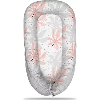 Hnízdečko pro miminko Sablio Hnízdečko pro miminko Bílé a růžové listy