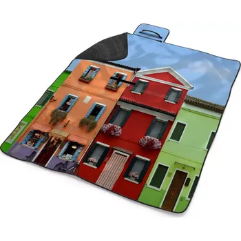 deka Sablio Plážová deka Domky: 200x140 cm