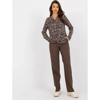 Dámská košile Halenka D73771M11081A černá a béžová S