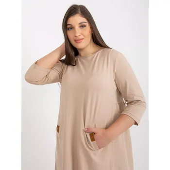 Dámské šaty Šaty RV SK 6274.36P camel S/M