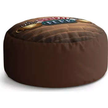 Taburet Sablio Taburet Circle Seriál přátelé CENTRAL PERK Cihly: 38x48 cm