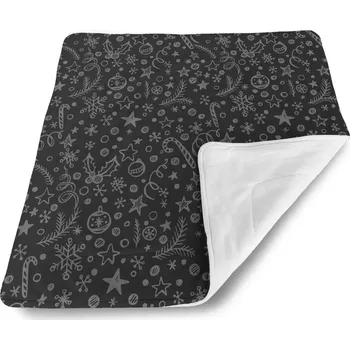 Dětská deka Sablio Dětská deka pro miminko Vánoce na černé - 80x100 cm