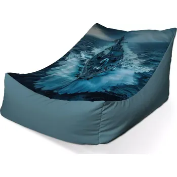 Sedací pytel Sablio Sedací vak Lounge Válečná loď prorážející oceán - 80 x 95 x 50 cm
