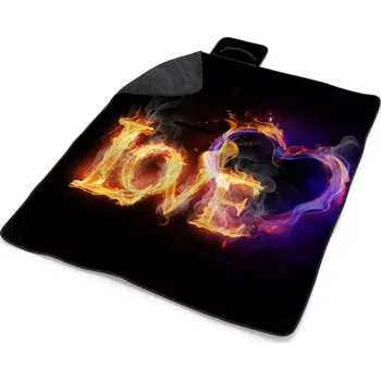 deka Sablio Plážová deka Love: 200x140 cm