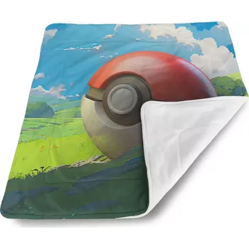 Dětská deka Sablio Dětská deka pro miminko Pokemon ball Krajina - 80x100 cm