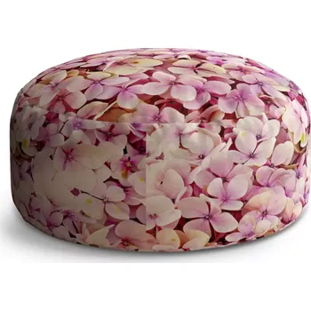 Taburet Sablio Kulatý taburet Circle Růžové květy: 38x48 cm - Sablio