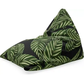 Sedací pytel Sablio Sedací vak Triangl Abstrakce listů: 120 x 100 x 100 cm - Sablio