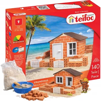 ostatní stavebnice Sada stavebních kostek Stavebnice pro děti Teifoc Dům na pláži 140 ks
