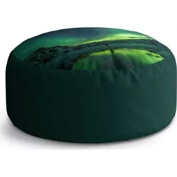 Taburet Sablio Kulatý taburet Circle Zelená záře: 38x48 cm - Sablio