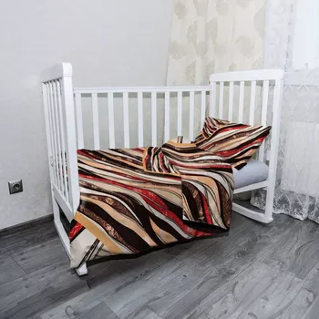 Povlečení Sablio Mikroplyšové povlečení do dětské postýlky Pruhovaný motiv - 100x135 / 40x60