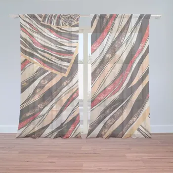 Záclona Sablio Záclony Pruhovaný motiv: 2 ks - 150x250 cm - Sablio