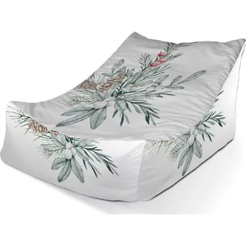 Sedací pytel Sablio Sedací vak Lounge Zimní kytice - 80 x 95 x 50 cm