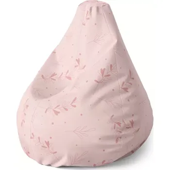 Sedací pytel Sedací vak Pear Růžové lístky - Sablio - 70 x 95 x 15 cm