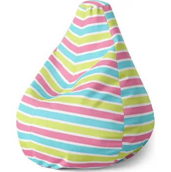 Sedací pytel Sedací vak Pear Proužky - Sablio - 70 x 95 x 15 cm