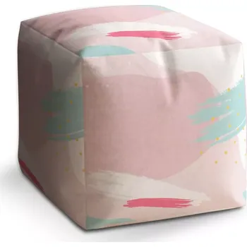 Taburet Sablio Taburet Kostka Světlý vzor: 40x40x40 cm - Sablio