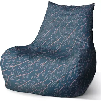 Sedací pytel Sedací vak Bean Růžové malované lístky - Sablio - 60 x 70 x 70 cm